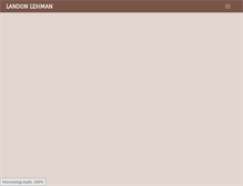 Tablet Screenshot of landonlehman.com